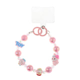 Maxbell Cartoon Bead Bracelet Wristband Decoration for Anniversary Valentine Wedding Pink