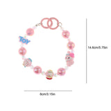 Maxbell Cartoon Bead Bracelet Wristband Decoration for Anniversary Valentine Wedding Pink