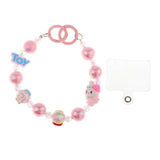 Maxbell Cartoon Bead Bracelet Wristband Decoration for Anniversary Valentine Wedding Pink