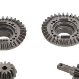 Maxbell RC Metal Gears Set RC Vehicle Scale Replacement for Accessory Vehicle Crawler Front Rear Gear Set