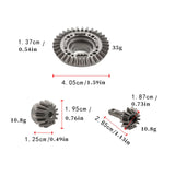 Maxbell RC Metal Gears Set RC Vehicle Scale Replacement for Accessory Vehicle Crawler Front Rear Gear Set