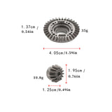 Maxbell RC Metal Gears Set RC Vehicle Scale Replacement for Accessory Vehicle Crawler Rear Gear Set