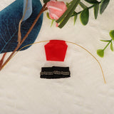 Maxbell 1/12 Female Doll Clothes Tank Top and Short Skirt Clothing for 6 inch Figure Red and Black