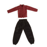 Maxbell 1/12 Female Doll Clothes PU Leather Jacket with Pants Mini for 6 inch Figure