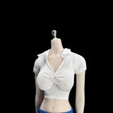 Maxbell 1/6 Action Figures Shirt Clothes Model Dress up for 12" Female Action Figure White