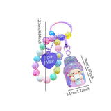 Maxbell Beaded Keychain Backpacks Accessories Wristlet Keyring for Adults Women Gift Violet