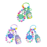 Maxbell Beaded Keychain Backpacks Accessories Wristlet Keyring for Adults Women Gift Violet