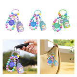 Maxbell Beaded Keychain Backpacks Accessories Wristlet Keyring for Adults Women Gift Violet