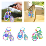 Maxbell Beaded Keychain Backpacks Accessories Wristlet Keyring for Adults Women Gift Violet