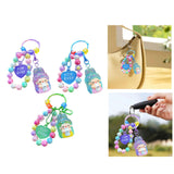 Maxbell Beaded Keychain Backpacks Accessories Wristlet Keyring for Adults Women Gift Violet