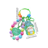 Maxbell Beaded Keychain Backpacks Accessories Wristlet Keyring for Adults Women Gift Green