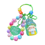 Maxbell Beaded Keychain Backpacks Accessories Wristlet Keyring for Adults Women Gift Green