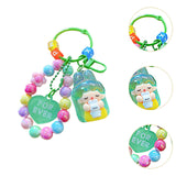 Maxbell Beaded Keychain Backpacks Accessories Wristlet Keyring for Adults Women Gift Green