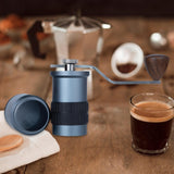 Maxbell Coffee Grinders Portable Hand Crank Espresso Grinder for Travel Camping Home Blue