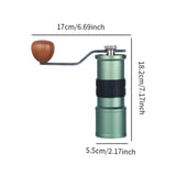Maxbell Coffee Grinders Portable Hand Crank Espresso Grinder for Travel Camping Home Green