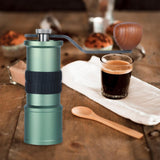 Maxbell Coffee Grinders Portable Hand Crank Espresso Grinder for Travel Camping Home Green