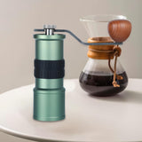 Maxbell Coffee Grinders Portable Hand Crank Espresso Grinder for Travel Camping Home Green
