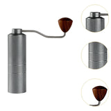 Maxbell Coffee Grinders Portable Hand Crank Espresso Grinder for Travel Camping Home Argent