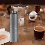 Maxbell Coffee Grinders Portable Hand Crank Espresso Grinder for Travel Camping Home Argent
