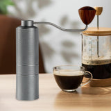 Maxbell Coffee Grinders Portable Hand Crank Espresso Grinder for Travel Camping Home Argent