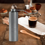 Maxbell Coffee Grinders Portable Hand Crank Espresso Grinder for Travel Camping Home Argent