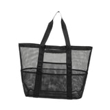 Maxbell Mesh Beach Bag with 8 Pockets Beach Tote Bag for Swimming Women Men Vacation