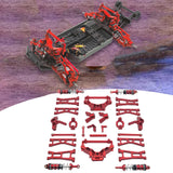 Maxbell RC Car Accessory Metal Retrofitting Accessories for 1/14 RC Car Trucks Model Red