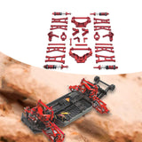 Maxbell RC Car Accessory Metal Retrofitting Accessories for 1/14 RC Car Trucks Model Red