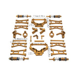 Maxbell RC Car Accessory Metal Retrofitting Accessories for 1/14 RC Car Trucks Model Gold