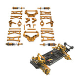 Maxbell RC Car Accessory Metal Retrofitting Accessories for 1/14 RC Car Trucks Model Gold