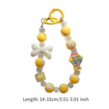 Maxbell Beaded Keychain Backpacks Accessories Bag Charms Cartoon for Kids Women Gift Yellow