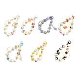 Maxbell Beaded Keychain Charm Beads Women Hanging Ornament Key Chain Engagement Gift White