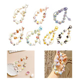 Maxbell Beaded Keychain Charm Beads Women Hanging Ornament Key Chain Engagement Gift White