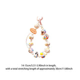 Maxbell Beaded Keychain Charm Beads Women Hanging Ornament Key Chain Engagement Gift Pink