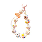 Maxbell Beaded Keychain Charm Beads Women Hanging Ornament Key Chain Engagement Gift Pink