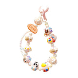 Maxbell Beaded Keychain Charm Beads Women Hanging Ornament Key Chain Engagement Gift Pink