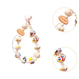 Maxbell Beaded Keychain Charm Beads Women Hanging Ornament Key Chain Engagement Gift Pink