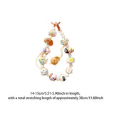Maxbell Beaded Keychain Charm Beads Women Hanging Ornament Key Chain Engagement Gift Brown