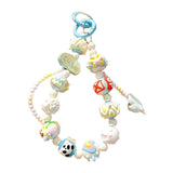 Maxbell Beaded Keychain Charm Beads Women Hanging Ornament Key Chain Engagement Gift Blue