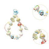 Maxbell Beaded Keychain Charm Beads Women Hanging Ornament Key Chain Engagement Gift Blue