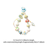 Maxbell Beaded Keychain Charm Beads Women Hanging Ornament Key Chain Engagement Gift Blue