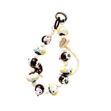 Maxbell Beaded Keychain Charm Beads Women Hanging Ornament Key Chain Engagement Gift Black