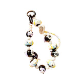 Maxbell Beaded Keychain Charm Beads Women Hanging Ornament Key Chain Engagement Gift Black