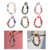 Maxbell Keychain Bag Pendant Lovely Gift DIY Decoration for Anniversary Travel Lover white