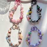 Maxbell Keychain Bag Pendant Lovely Gift DIY Decoration for Anniversary Travel Lover white