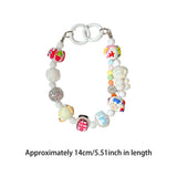 Maxbell Keychain Bag Pendant Lovely Gift DIY Decoration for Anniversary Travel Lover white