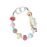 Maxbell Keychain Bag Pendant Lovely Gift DIY Decoration for Anniversary Travel Lover white