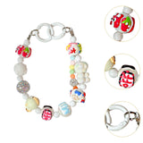 Maxbell Keychain Bag Pendant Lovely Gift DIY Decoration for Anniversary Travel Lover white