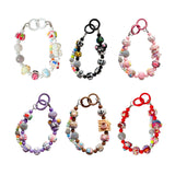 Maxbell Keychain Bag Pendant Lovely Gift DIY Decoration for Anniversary Travel Lover white