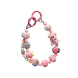 Maxbell Keychain Bag Pendant Lovely Gift DIY Decoration for Anniversary Travel Lover pink